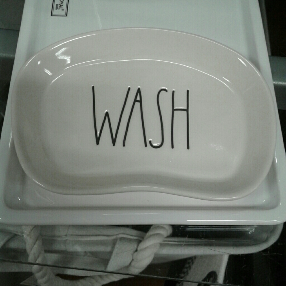 Rae Dunn Bathroom WASH soap dish